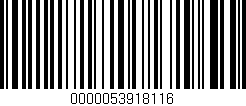 Código de barras (EAN, GTIN, SKU, ISBN): '0000053918116'