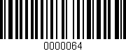 Código de barras (EAN, GTIN, SKU, ISBN): '0000064'