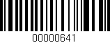 Código de barras (EAN, GTIN, SKU, ISBN): '00000641'