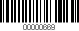 Código de barras (EAN, GTIN, SKU, ISBN): '00000669'