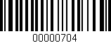 Código de barras (EAN, GTIN, SKU, ISBN): '00000704'