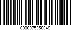 Código de barras (EAN, GTIN, SKU, ISBN): '0000075050849'