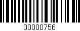 Código de barras (EAN, GTIN, SKU, ISBN): '00000756'