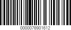 Código de barras (EAN, GTIN, SKU, ISBN): '0000078901612'