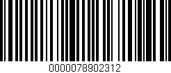 Código de barras (EAN, GTIN, SKU, ISBN): '0000078902312'
