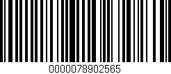Código de barras (EAN, GTIN, SKU, ISBN): '0000078902565'
