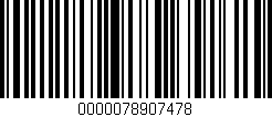 Código de barras (EAN, GTIN, SKU, ISBN): '0000078907478'