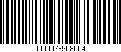 Código de barras (EAN, GTIN, SKU, ISBN): '0000078908604'