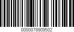 Código de barras (EAN, GTIN, SKU, ISBN): '0000078909502'