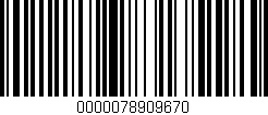 Código de barras (EAN, GTIN, SKU, ISBN): '0000078909670'