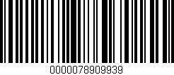 Código de barras (EAN, GTIN, SKU, ISBN): '0000078909939'