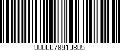 Código de barras (EAN, GTIN, SKU, ISBN): '0000078910805'
