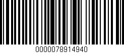 Código de barras (EAN, GTIN, SKU, ISBN): '0000078914940'