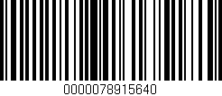 Código de barras (EAN, GTIN, SKU, ISBN): '0000078915640'