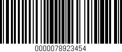 Código de barras (EAN, GTIN, SKU, ISBN): '0000078923454'