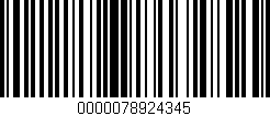 Código de barras (EAN, GTIN, SKU, ISBN): '0000078924345'