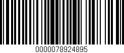 Código de barras (EAN, GTIN, SKU, ISBN): '0000078924895'