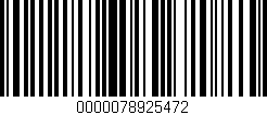 Código de barras (EAN, GTIN, SKU, ISBN): '0000078925472'