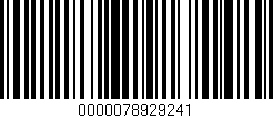 Código de barras (EAN, GTIN, SKU, ISBN): '0000078929241'