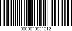 Código de barras (EAN, GTIN, SKU, ISBN): '0000078931312'