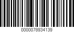 Código de barras (EAN, GTIN, SKU, ISBN): '0000078934139'