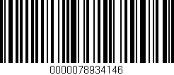 Código de barras (EAN, GTIN, SKU, ISBN): '0000078934146'