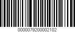 Código de barras (EAN, GTIN, SKU, ISBN): '0000079200002102'