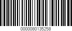 Código de barras (EAN, GTIN, SKU, ISBN): '0000080135258'