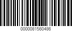 Código de barras (EAN, GTIN, SKU, ISBN): '0000081560486'
