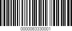 Código de barras (EAN, GTIN, SKU, ISBN): '0000083330001'