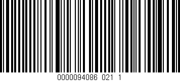 Código de barras (EAN, GTIN, SKU, ISBN): '0000094086_021_1'