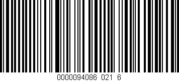 Código de barras (EAN, GTIN, SKU, ISBN): '0000094086_021_6'