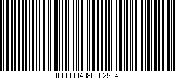 Código de barras (EAN, GTIN, SKU, ISBN): '0000094086_029_4'
