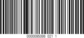 Código de barras (EAN, GTIN, SKU, ISBN): '0000095086_021_1'