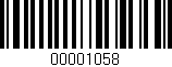 Código de barras (EAN, GTIN, SKU, ISBN): '00001058'
