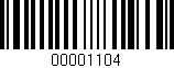 Código de barras (EAN, GTIN, SKU, ISBN): '00001104'