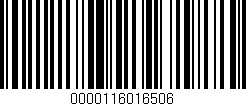 Código de barras (EAN, GTIN, SKU, ISBN): '0000116016506'