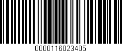Código de barras (EAN, GTIN, SKU, ISBN): '0000116023405'