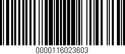 Código de barras (EAN, GTIN, SKU, ISBN): '0000116023603'