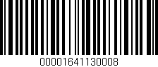 Código de barras (EAN, GTIN, SKU, ISBN): '00001641130008'