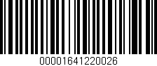Código de barras (EAN, GTIN, SKU, ISBN): '00001641220026'