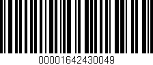 Código de barras (EAN, GTIN, SKU, ISBN): '00001642430049'