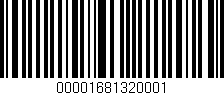 Código de barras (EAN, GTIN, SKU, ISBN): '00001681320001'