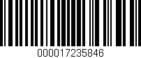 Código de barras (EAN, GTIN, SKU, ISBN): '000017235846'
