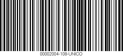 Código de barras (EAN, GTIN, SKU, ISBN): '00002004-108-UNICO'