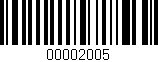 Código de barras (EAN, GTIN, SKU, ISBN): '00002005'