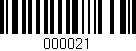 Código de barras (EAN, GTIN, SKU, ISBN): '000021'
