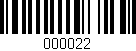 Código de barras (EAN, GTIN, SKU, ISBN): '000022'