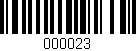 Código de barras (EAN, GTIN, SKU, ISBN): '000023'