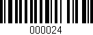 Código de barras (EAN, GTIN, SKU, ISBN): '000024'